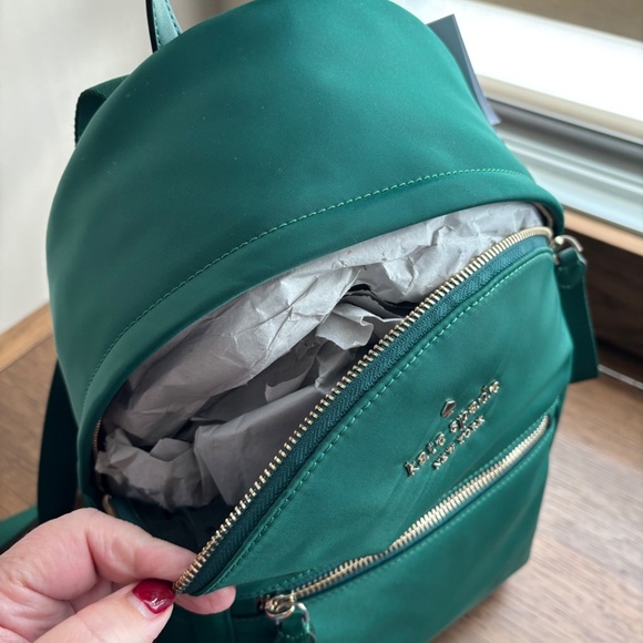 Kate Spade Chelsea Medium Backpack in jade green